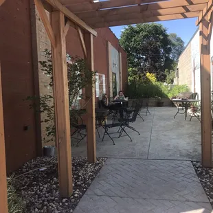 Outdoor patio and entrance to Fresh Start.