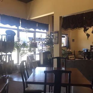 Sunny sitting room, great working space, local goods for sale.