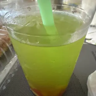 Green Apple with Rainbow Jelly