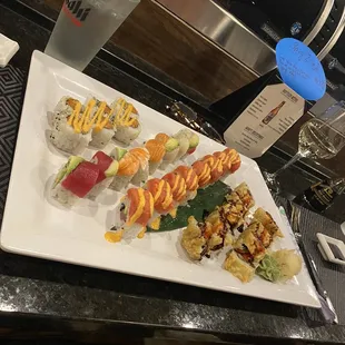 sashimi, sushi, sushi and sashimi, food