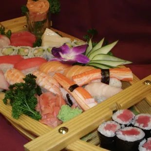 sushi, sushi and sashimi, food, sashimi