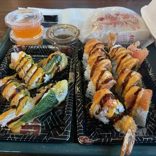Left: Jalapeño Special  Right: Thunder Special Roll
