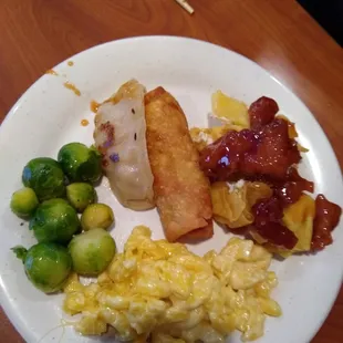 a plate of food on a table