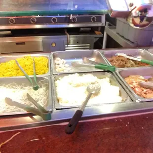 a variety of food being prepared