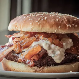Tiger burger with pork belly