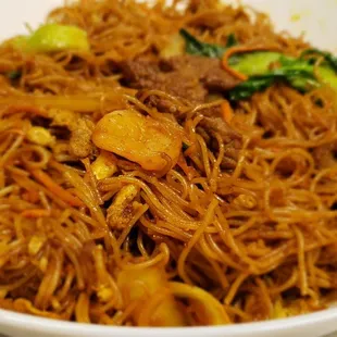 The gone down hill Singapore noodles