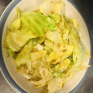 a bowl of cabbage
