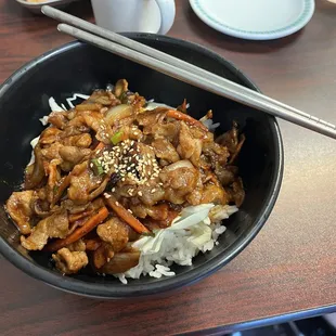 Porck rice bowl