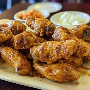 chicken wings and fried chicken, bbq wings, poultry, chicken wings, food, fried chicken wings, fried chicken, chicken, bbq chicken
