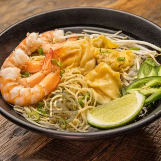 Wonton Noodle Soup with Shrimp