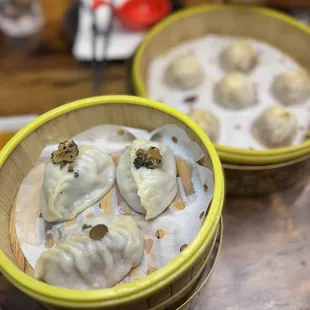Wagyu Truffle dumpling , Pork Xiao Long Bao