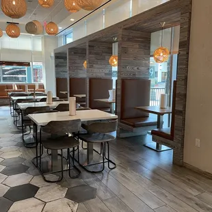 Lots of cute seating areas. This was in morning so currently empty