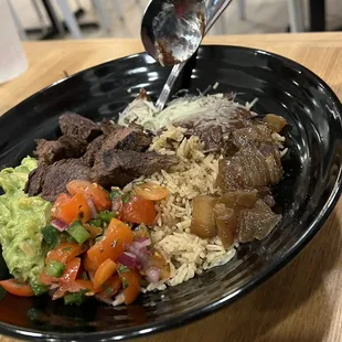 a plate of food on a table