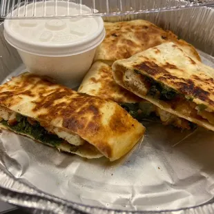 Crispy Tofu Quesadillas