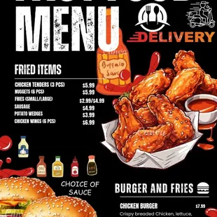 chicken wings and fried chicken