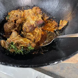 Chicken karahi... completely ruined and burnt
