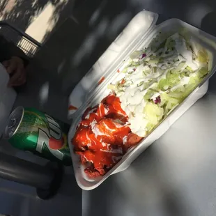 Chicken over rice! But more expensive than the food truck in silo, even tho they r the same.