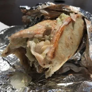 Falafel gyro (it has rice and falafel inside! It's my favorite)