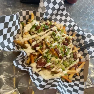 Garlic Parmesan Fries with Bacon