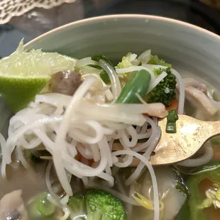 Pho with noddles and veggies