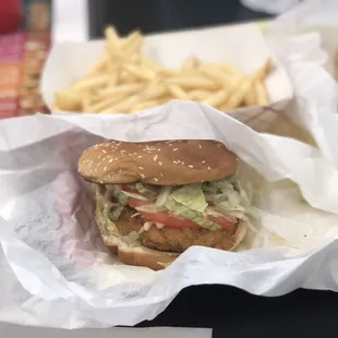 I'm very picky when it comes to chicken, but this Crispey Fried Chicken sandwich was probably one of the best I have ever tasted.