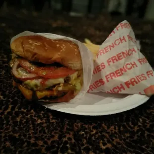 First bite hit me a little hard a bit spicier then the regular burger but awesome none the less. The lamb Patty taste delicious.