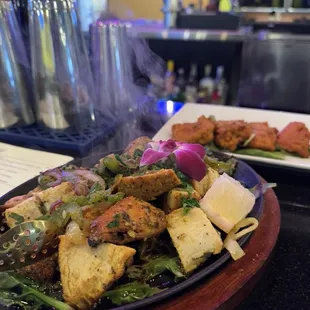 Tandoori Chicken Tikka and Fish Pakora