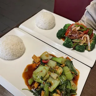 Basil Tofu, Thai Style Beef