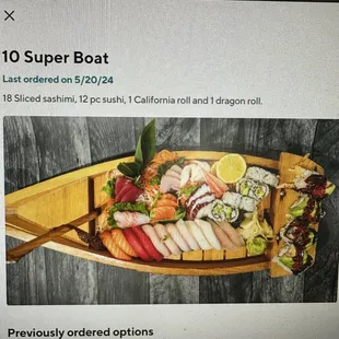 I ordered this Super Boat!