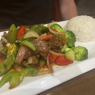 Thai Beef. . .spicy, sweet, crunch, silky, delish!