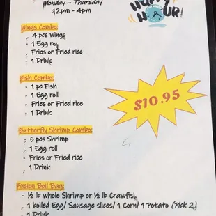 Lunch Happy Hour combos