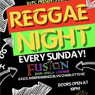 Every Sunday Reggae Night