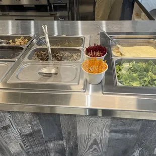 a variety of food items