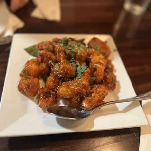 a plate of food on a table