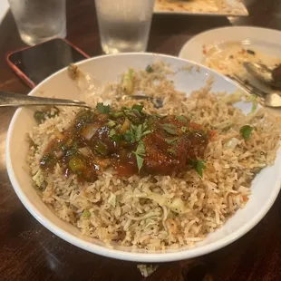 Manchurian Veg Fried Rice