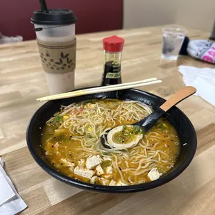 Spicy Chicken Ramen!   Perfect noodles and broth
