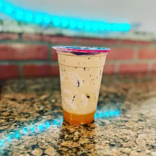 Mango milk tea
