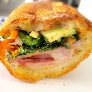 Ham &amp; Pate w/ extra mayo/cilantro. Tastes even better air fried.