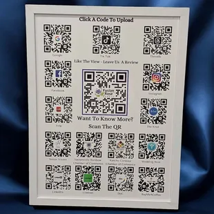 If you're at an event, scan the QR Code for the social media you are using &amp; tag us. Don't forget to give us a review!