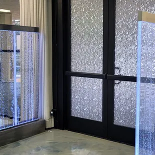 Bubble walls at entrance.