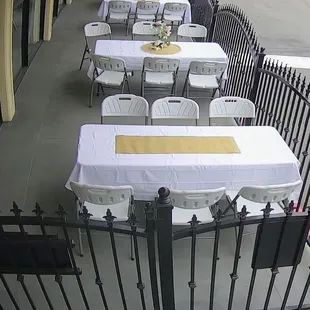 Outdoor seating area.