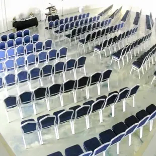 Set up for a religious event.