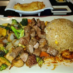 a close up of a plate of food