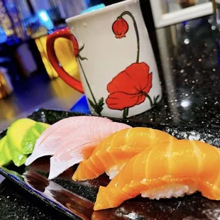 sushi, sashimi, sushi and sashimi, food