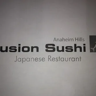 This was their napkin... A+ for branding!