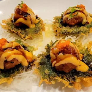 Fusion tacos! Always a favorite of ours.