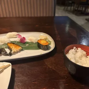 My added rice bowl on the side.