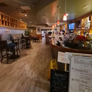 View of restaurant from the door