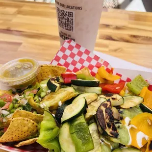 Veggie nachos