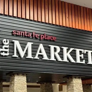 a sign for the market